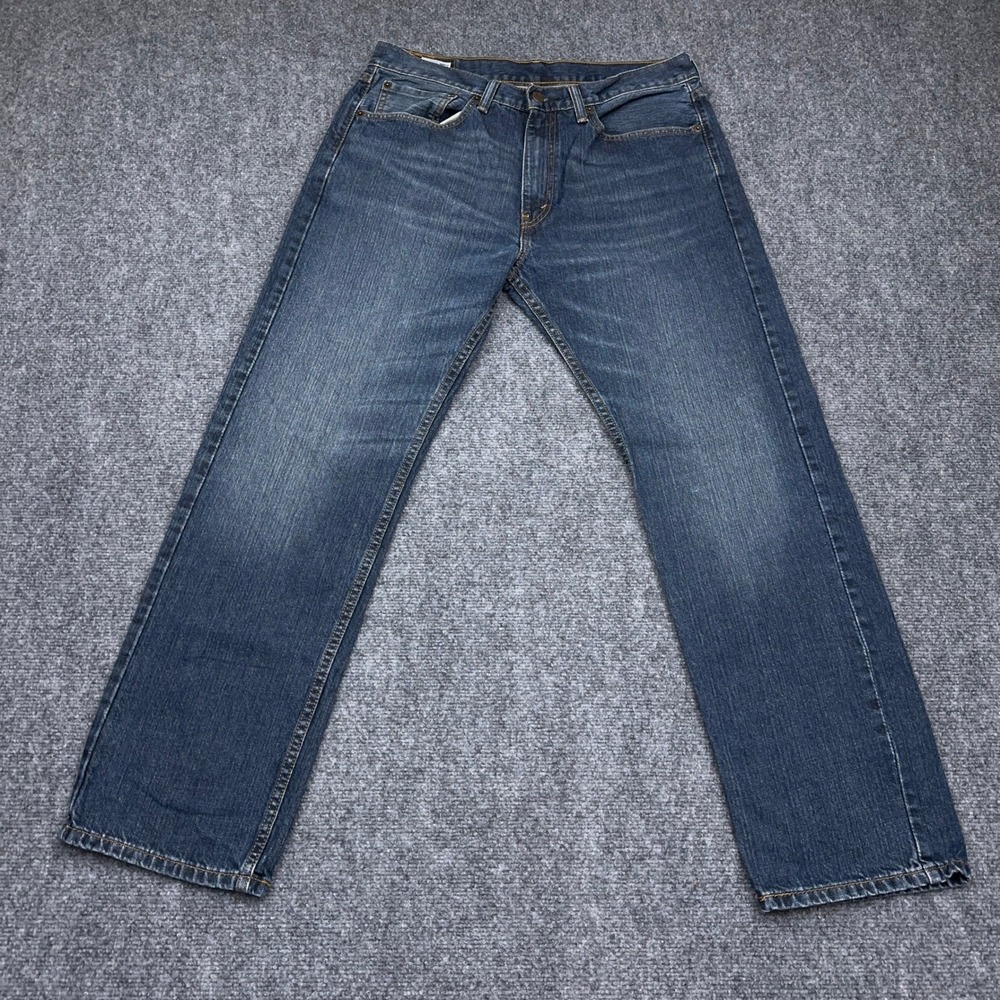 Levi's 505 Regular Fit Jeans Men's 34x30 Medium Wash Denim Straight 100% Cotton